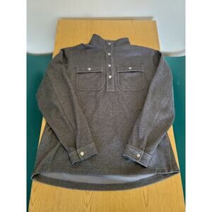 Duluth Sweater Mens Quarter Zip Button Up Pullover Long Sleeve Sweatshirt Large